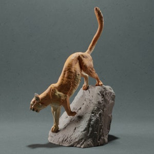 Mountain Lion - UNPAINTED 3D Resin Figure - Animal Den Miniatures