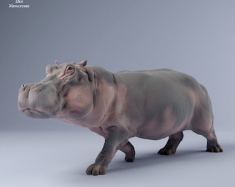 Hippo Run - UNPAINTED - Animal Den Miniatures