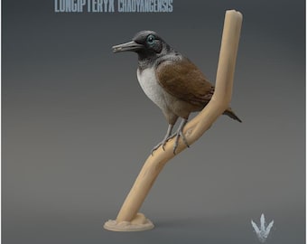 Longipteryx chaoyangensis : Feeding - UNPAINTED 3D Resin Figure - Miniature Museum