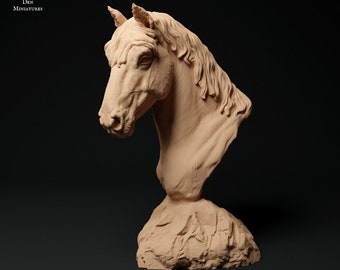 Konik Horse Bust - Animal Den Miniatures
