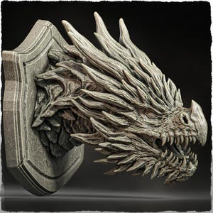 Sliverspine Dragon (head trophy) - UNPAINTED - Evox Arts