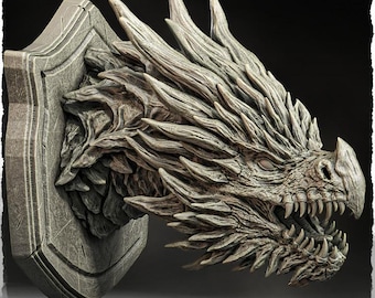 Sliverspine Dragon (head trophy) - UNPAINTED - Evox Arts