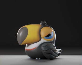 Beakii  - UNPAINTED - Grumpii Art Toy