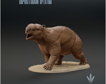 Diprotodon optatum  - UNPAINTED 3D Figurine - Miniature Museum
