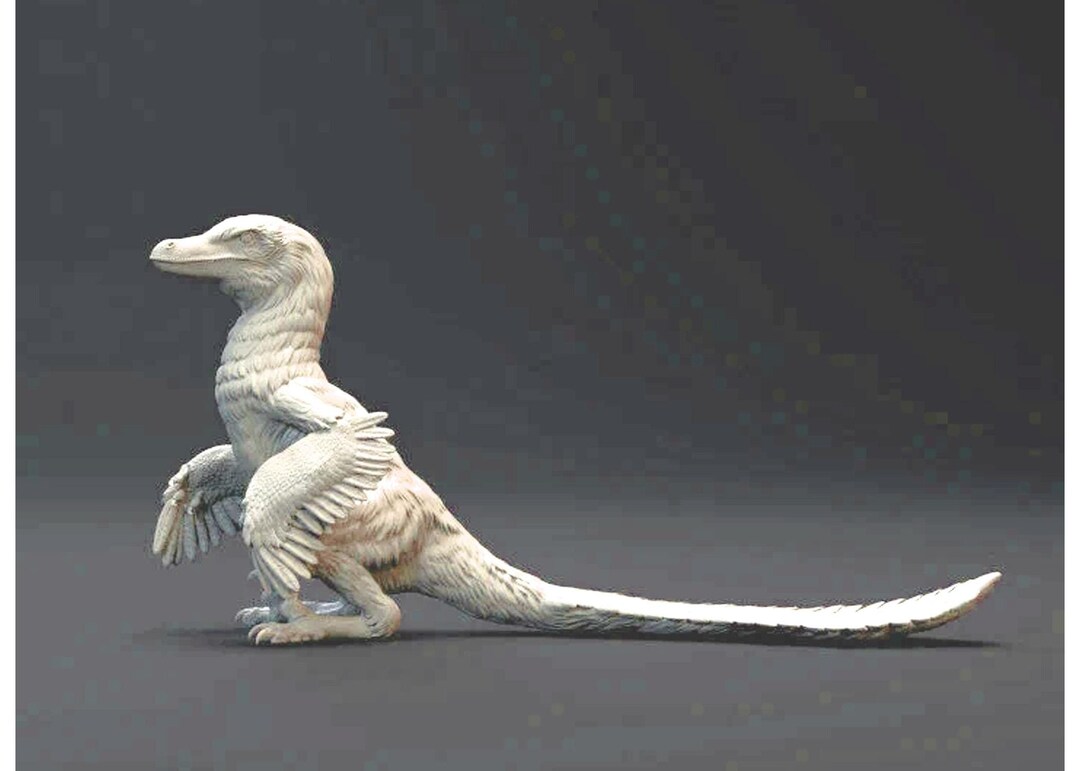 Velociraptor Sitting - UNPAINTED - Dino and Dog Miniatures - Etsy