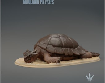Meiolania platyceps : Resting  - UNPAINTED - Miniature Museum