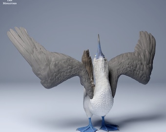 Blue Footed Booby Dance - UNPAINTED - Animal Den Miniatures