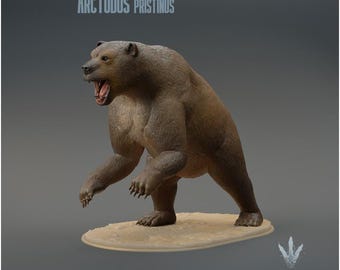 Arctodus pristinus : Standing  - UNPAINTED - Miniature Museum