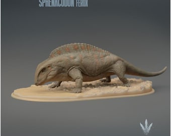 Sphenacodon ferox : Drinking - UNPAINTED 3D Figurine - Miniature Museum
