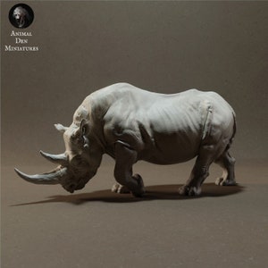 Black Rhino - UNPAINTED -  Animal Den Miniatures