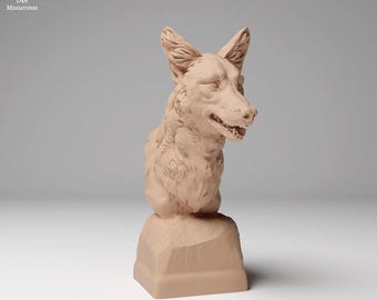 Coyote Bust - Animal Den Miniatures