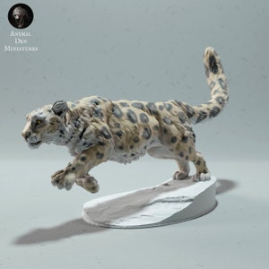Schnee Leopard - UNBEMALT - Animal Den Miniatures