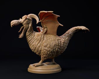 Dodo dragon - UNPAINTED 3D Resin Figure - Dino and Dog Miniatures