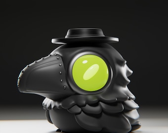 Plague Crow - UNPAINTED 3D Resin Figure - Grumpii Art Toy