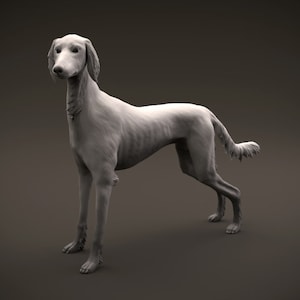 Saluki - Figura/Impresión de resina 3D - Miniaturas de dinosaurios y perros