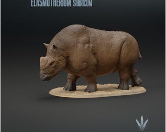 Elasmotherium sibiricum : The Siberian Unicorn  - UNPAINTED - Miniature Museum