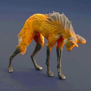 Maned Wolf- UNPAINTED - Animal Den Miniatures