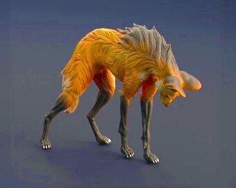 Maned Wolf- UNPAINTED - Animal Den Miniatures