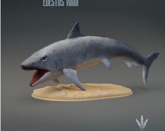 Edestes vorax : The Scissor-tooth Shark - UNPAINTED 3D Resin Figure - Miniature Museum