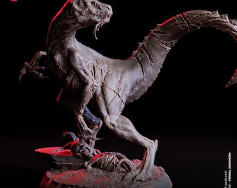Mutated Raptor - UNPAINTED 3D Figure - Flesh of Gods