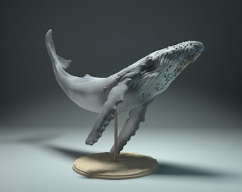 Humpback Whale - UNPAINTED - Animal Den Miniatures