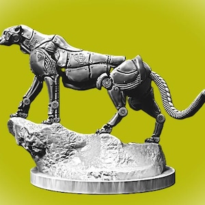 Cheetah  Mecha Robot - Mecha Zoo - Dino and Dog Miniatures