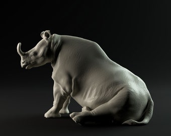 Megacerops/Brontotherium sitting - Dino and Dog Miniatures