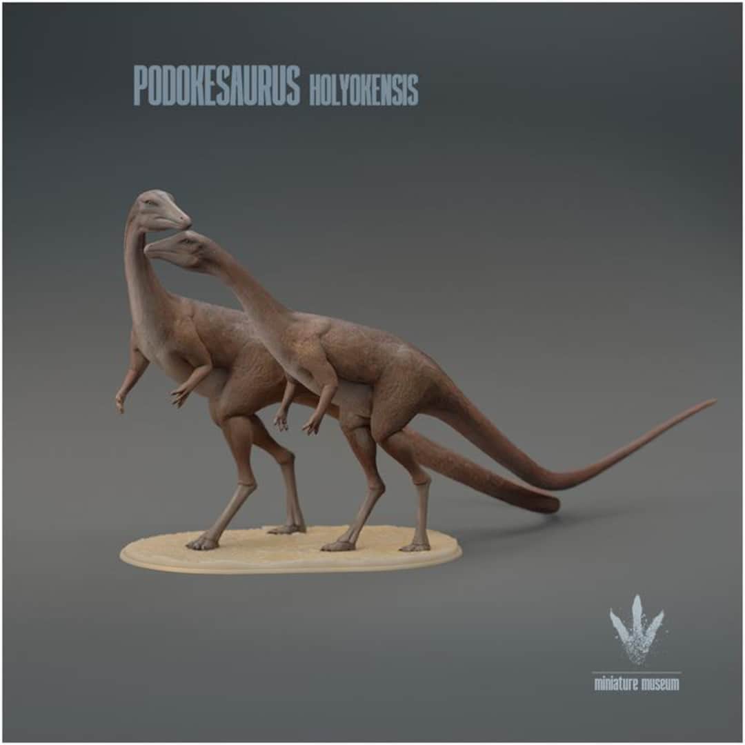 Podokesaurus Holyokensis : Couple - UNPAINTED 3D Resin Figure ...