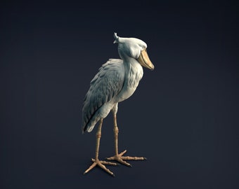 Shoebill - UNPAINTED 3D resin print/figure - Animal Den Miniatures