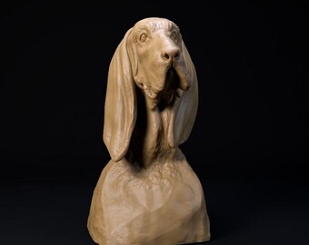 Basset Hound Bust  - Dino and Dog Miniatures