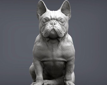 French Bulldog - UNPAINTED 3D figure - Alexander3dart