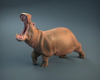 Hippo - UNPAINTED - Animal Den Miniatures