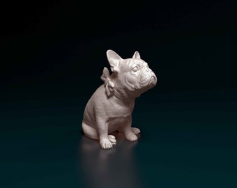 French Bulldog with Bow - Sterocat 3D Print
