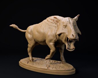 Archaeotherium angry - UNPAINTED - Dino and Dog Miniatures