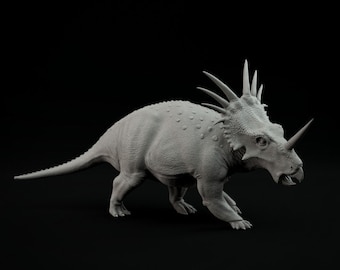 Styracosaurus Walking - UNPAINTED - Dino and Dog Miniatures