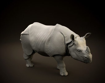 Rhino - UNPAINTED - Dino and Dog Miniatures