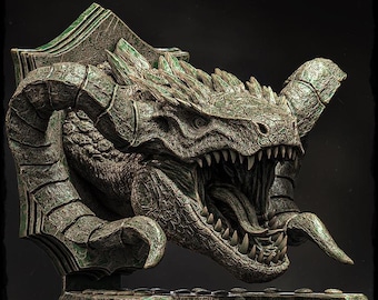 Vaelyxion (Head Trophy) - UNPAINTED 3D Resin Figure - Evox Arts