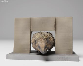 European Hedgehog Crossing Fence - UNPAINTED - Animal Den Miniatures