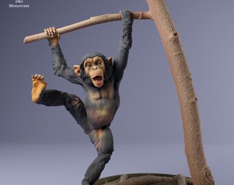 Common Chimpanzee Infant - UNPAINTED - Animal Den Miniatures