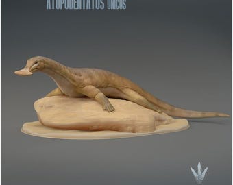 Atopodentatus unicus : The Unusual Tooth - UNPAINTED 3D Resin Figure - Miniature Museum