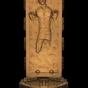 Han Solo On Carbonite Sculpture - UNPAINTED FAN ART - Star Wars 3D Models
