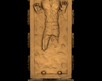 Han Solo On Carbonite Sculpture - UNPAINTED FAN ART - Star Wars 3D Models