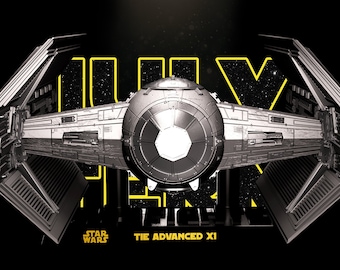 Tie Advanced X1 - UNPAINTED FAN ART - Star Wars 3D Models