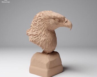 Golden Eagle Bust - UNPAINTED - Animal Den Miniatures