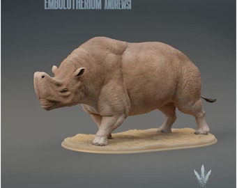 Embolotherium andrewsi : The Battering Ram Beast - UNPAINTED 3D Resin Figure - Miniature Museum