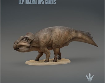 Leptoceratops gracilis : The Small Horn Face - UNPAINTED 3D Resin Figure - Miniature Museum