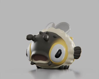 Puffeebee  - UNPAINTED 3D Resin Figure - Grumpii Art Toy