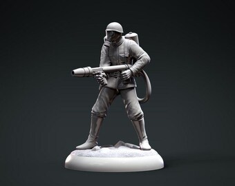 Soldier Flame Thrower - Clynche Art