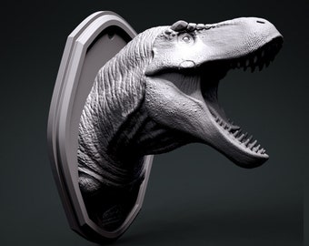 Trex Hunting Trophy - UNPAINTED - Clynche Art