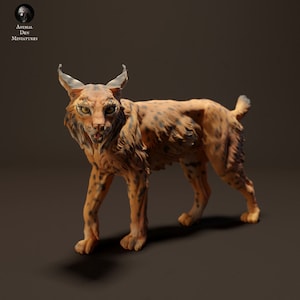 Iberian Lynx - UNPAINTED 3D Resin Figure  - Animal Den Miniatures
